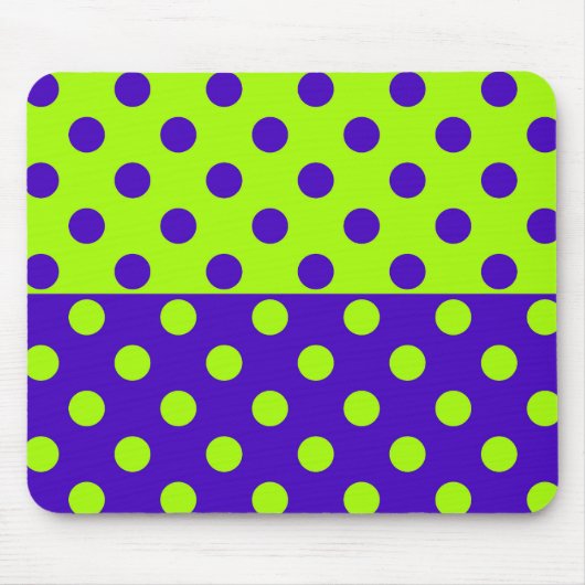Half Blauw en Groene Stippen Muismat (Voorkant)