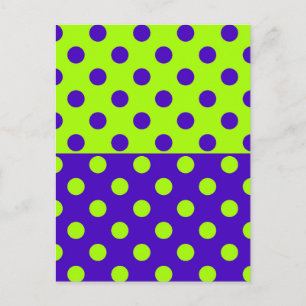 Half Blauw Groen Stippenpatroon Ontwerp Briefkaart