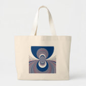 Half blauw grote tote bag (Voorkant)