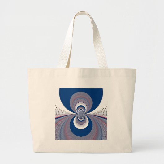 Half blauw grote tote bag (Voorkant)