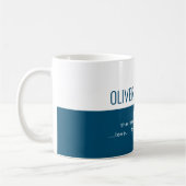 Half-blauw half-wit Beste Papa Liefde Bericht Koffiemok (Links)