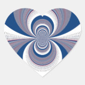 Half blauw hart sticker (Voorkant)