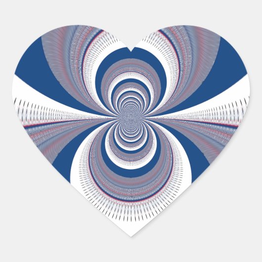 Half blauw hart sticker (Voorkant)