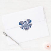 Half blauw hart sticker (Envelop)
