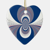 Half blauw keramisch ornament (Rechts)