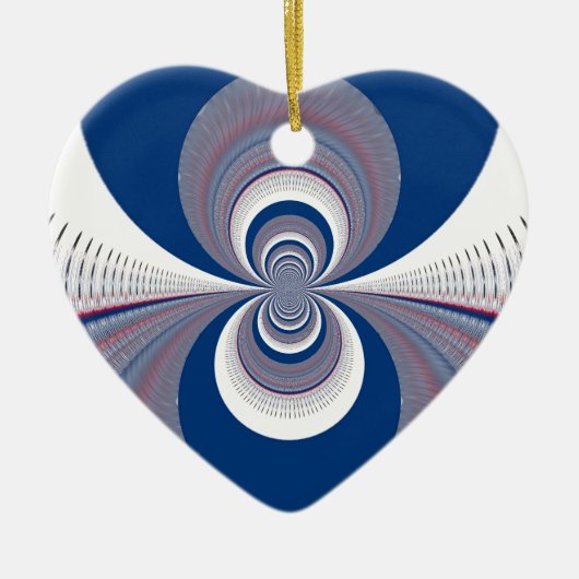 Half blauw keramisch ornament (Voorkant)