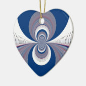Half blauw keramisch ornament (Links)