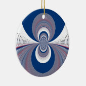 Half blauw keramisch ornament (Rechts)