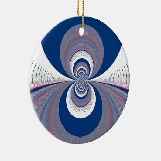 Half blauw keramisch ornament (Rechts)