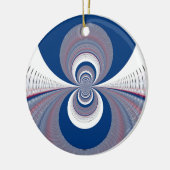 Half blauw keramisch ornament (Links)