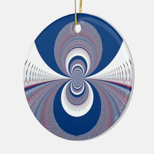 Half blauw keramisch ornament (Links)