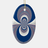 Half blauw keramisch ornament (Rechts)