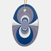 Half blauw keramisch ornament (Links)