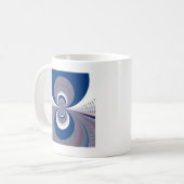 Half blauw koffiemok (Voorkant links)