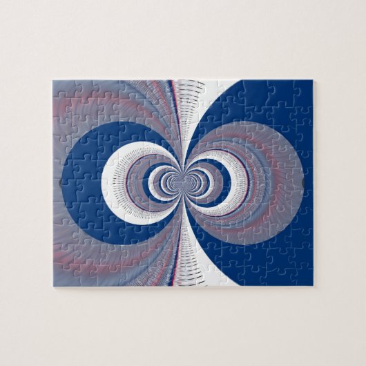 Half blauw legpuzzel (Horizontaal)