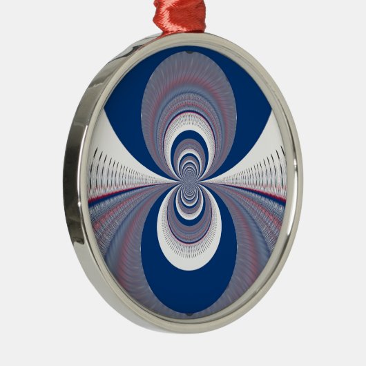 Half blauw metalen ornament (Rechts)