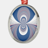 Half blauw metalen ornament (Links)