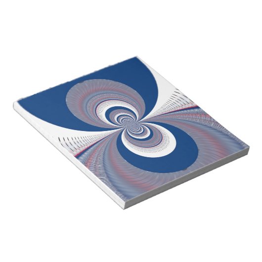 Half blauw notitieblok (Schuin)