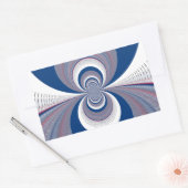 Half blauw rechthoekige sticker (Envelop)