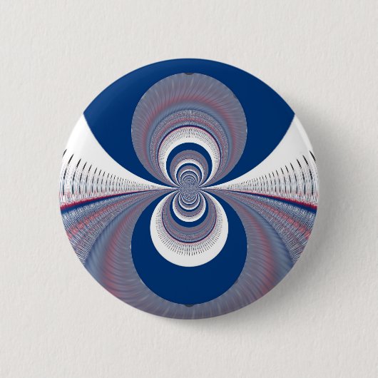 Half blauw ronde button 5,7 cm (Voorkant)