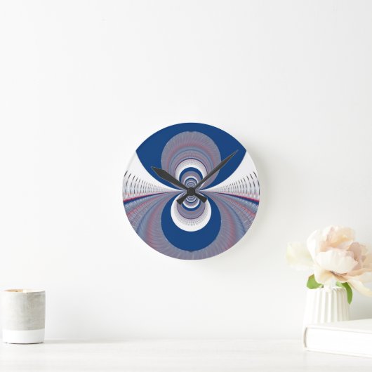 Half blauw ronde klok (Huis)