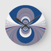 Half blauw ronde klok (Voorkant)