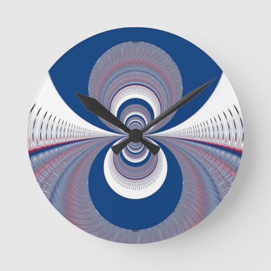 Half blauw ronde klok (Voorkant)