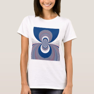 Half blauw t-shirt