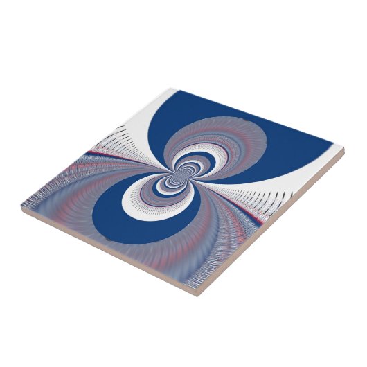 Half blauw tegeltje (Zijkant)