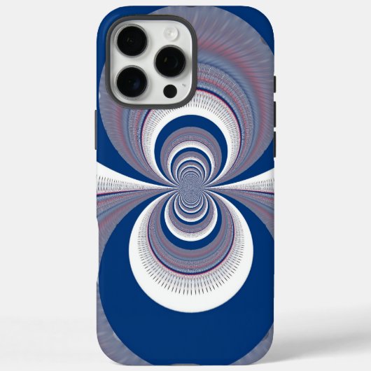Half Blauwe Kaleidoscoop art print Case-Mate iPhone Case (Achterkant)