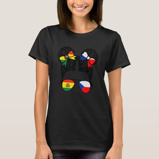 Half Bolivian Half Czech Girl Bolivia Kids T-shirt (Voorkant)