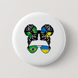 Half Braziliaans Half Oekraïens Meisje Brazilië Ki Ronde Button 5,7 Cm