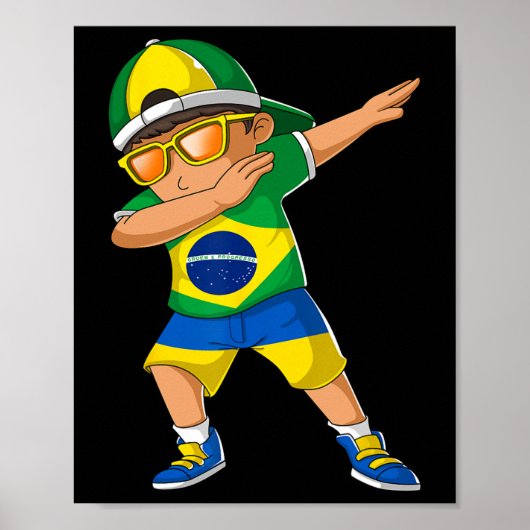 Half Braziliaanse half Oekraïense jongen kind Braz Poster (Voorkant)