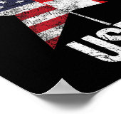 Half Canadaans Amerikaanse vlag Canada VS Verenigd Poster (Hoek)