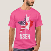 Half Canadees Amerikaans Useh Canada Verenigde Sta T-shirt (Voorkant)