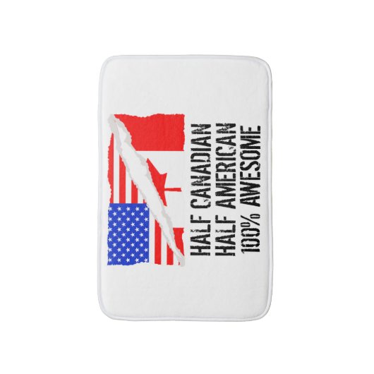 Half Canadees Half Amerikaans Geweldige Badmat (Voorkant Verticaal)
