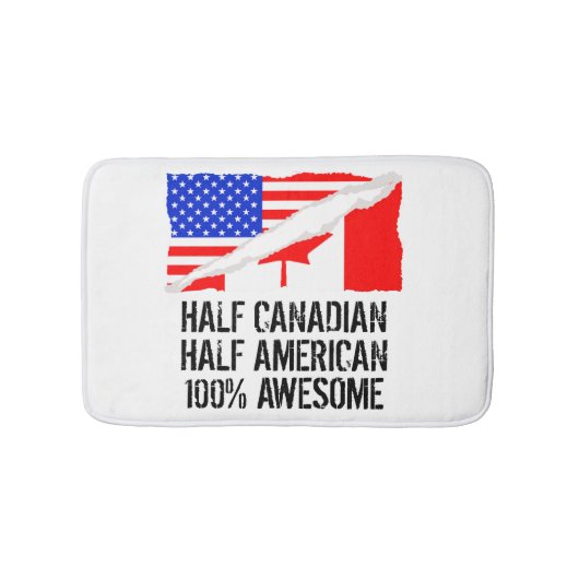 Half Canadees Half Amerikaans Geweldige Badmat (Voorkant)