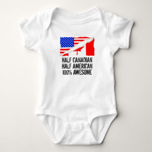 Half Canadees Half Amerikaans Geweldige Romper