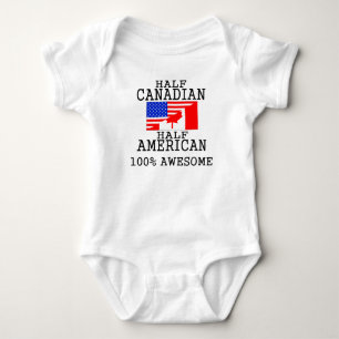 Half Canadees half Amerikaans Romper