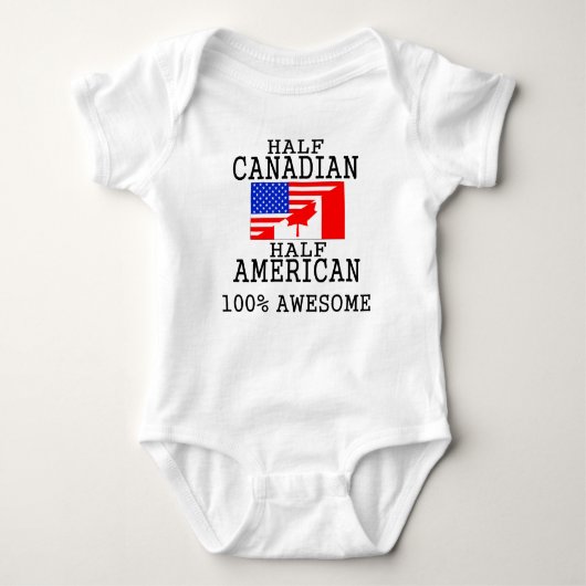 Half Canadees half Amerikaans Romper (Voorkant)