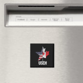 Half Canadese Amerikaanse vlag Canada Verenigde St Magneet (Insitu (Vaatwasser))