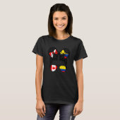 Half Canadese Half Colombiaanse Meisje Canada Kind T-shirt (Voorkant volledig)