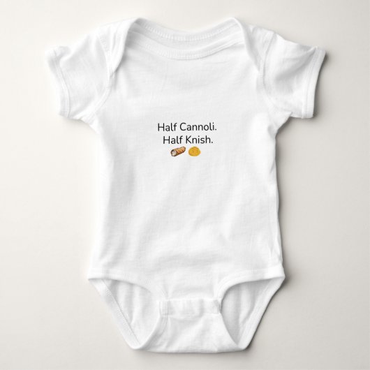 Half Cannoli. Half Knish baby bodypakje Romper (Voorkant)