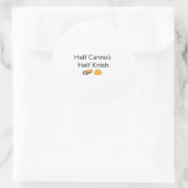 Half Cannoli. Half Knish Ronde Sticker (Tas)