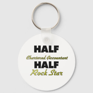 Half Charteraccountant Half Rock Star Sleutelhanger