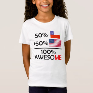 Half Chileense Half Amerikaanse T-shirt