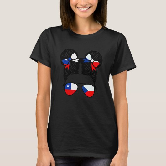 Half Chileense Half Tsjechische Meisje Chile Kinde T-shirt (Voorkant)