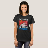 Half Chinese Half American Completely Awesome T-shirt (Voorkant volledig)