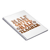 Half Coffee Half Leraar Terug naar School Leraar Notitieboek (Rechterzijde)