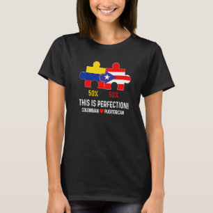 Half Colombiaanse Half Puerto Ricaanse Vlagkaart B T-shirt